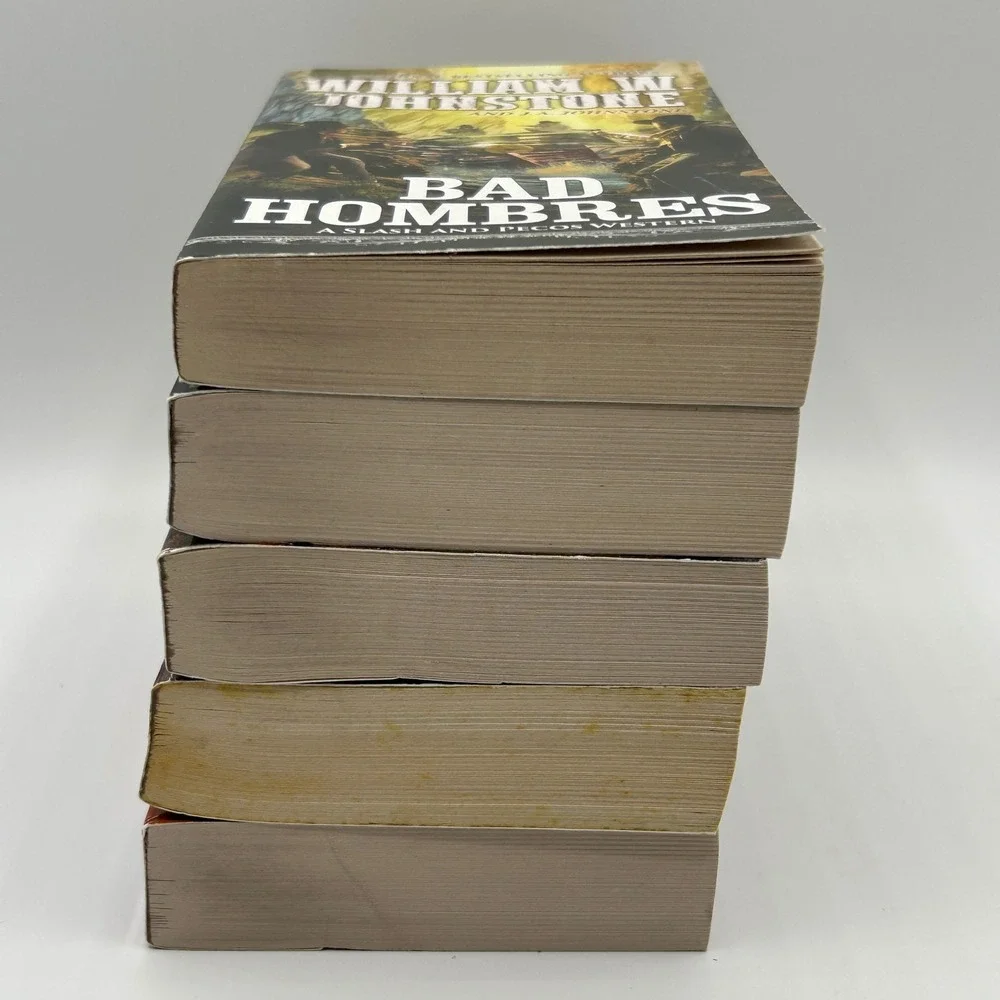 BUNDLE Johnstone 5 Western Fiction Book Lot Paperback Cowboy Action Adventure‎